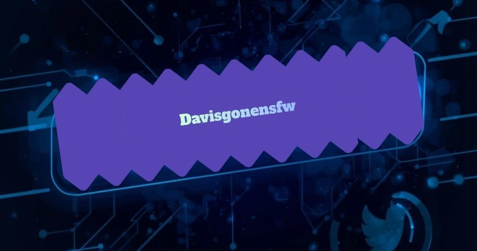 Davisgonensfw digital username concept with social media icons on dark cyber background